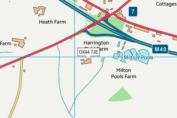 OX44 7JE map - OS VectorMap District (Ordnance Survey) OX44 7JE map - OS VectorMap District (Ordnance Survey)