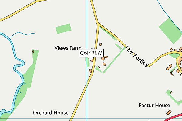 OX44 7NW map - OS VectorMap District (Ordnance Survey) OX44 7NW map - OS VectorMap District (Ordnance Survey)