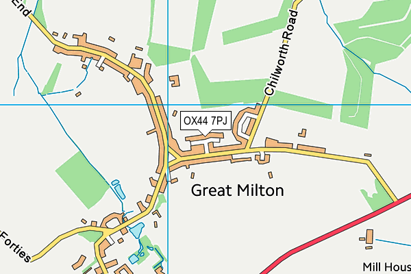 OX44 7PJ map - OS VectorMap District (Ordnance Survey)