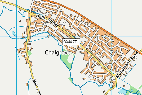 OX44 7TJ map - OS VectorMap District (Ordnance Survey) OX44 7TJ map - OS VectorMap District (Ordnance Survey)