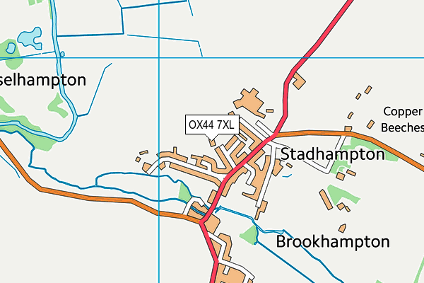 OX44 7XL map - OS VectorMap District (Ordnance Survey) OX44 7XL map - OS VectorMap District (Ordnance Survey)