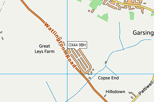 OX44 9BH map - OS VectorMap District (Ordnance Survey) OX44 9BH map - OS VectorMap District (Ordnance Survey)