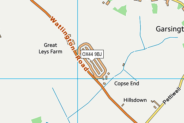 OX44 9BJ map - OS VectorMap District (Ordnance Survey) OX44 9BJ map - OS VectorMap District (Ordnance Survey)