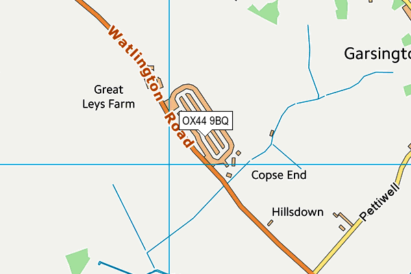 OX44 9BQ map - OS VectorMap District (Ordnance Survey) OX44 9BQ map - OS VectorMap District (Ordnance Survey)