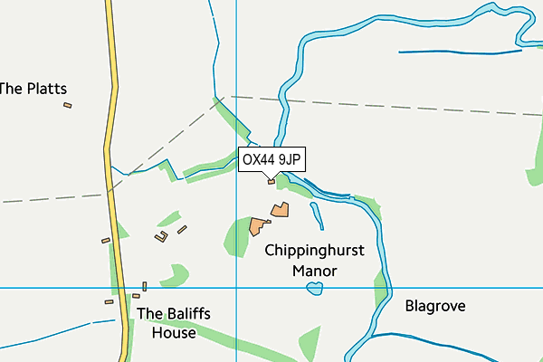 OX44 9JP map - OS VectorMap District (Ordnance Survey) OX44 9JP map - OS VectorMap District (Ordnance Survey)