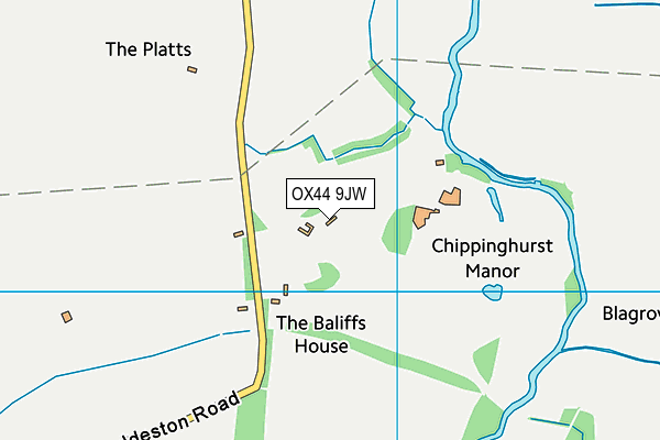 OX44 9JW map - OS VectorMap District (Ordnance Survey) OX44 9JW map - OS VectorMap District (Ordnance Survey)
