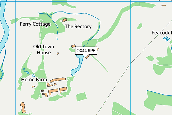OX44 9PE map - OS VectorMap District (Ordnance Survey) OX44 9PE map - OS VectorMap District (Ordnance Survey)