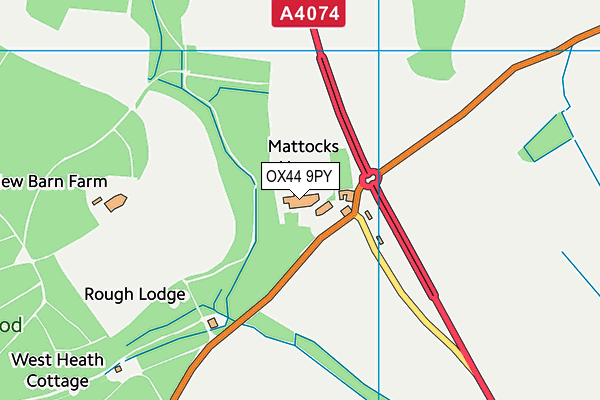 OX44 9PY map - OS VectorMap District (Ordnance Survey) OX44 9PY map - OS VectorMap District (Ordnance Survey)