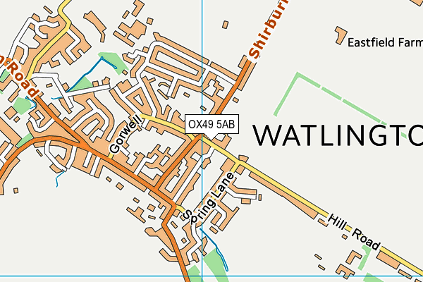 OX49 5AB map - OS VectorMap District (Ordnance Survey) OX49 5AB map - OS VectorMap District (Ordnance Survey)