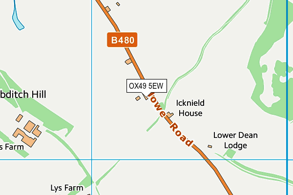 OX49 5EW map - OS VectorMap District (Ordnance Survey) OX49 5EW map - OS VectorMap District (Ordnance Survey)