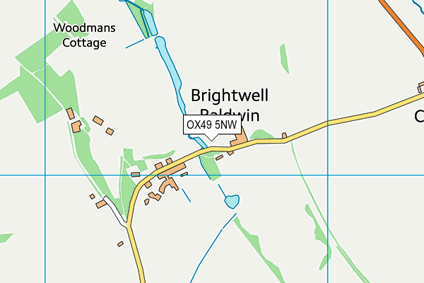 OX49 5NW map - OS VectorMap District (Ordnance Survey)