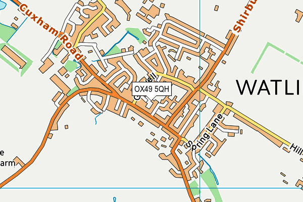 OX49 5QH map - OS VectorMap District (Ordnance Survey) OX49 5QH map - OS VectorMap District (Ordnance Survey)