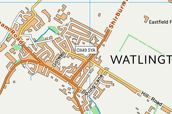 OX49 5YA map - OS VectorMap District (Ordnance Survey) OX49 5YA map - OS VectorMap District (Ordnance Survey)