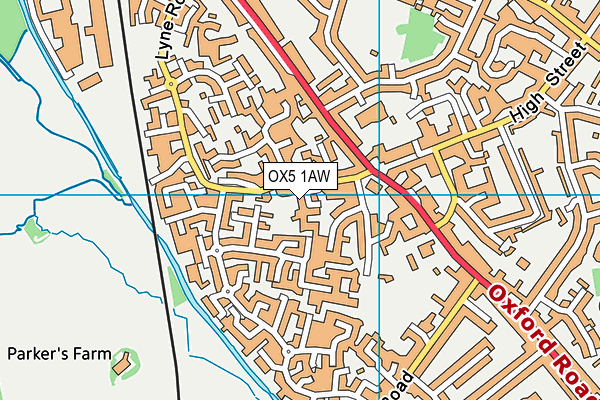 OX5 1AW map - OS VectorMap District (Ordnance Survey) OX5 1AW map - OS VectorMap District (Ordnance Survey)