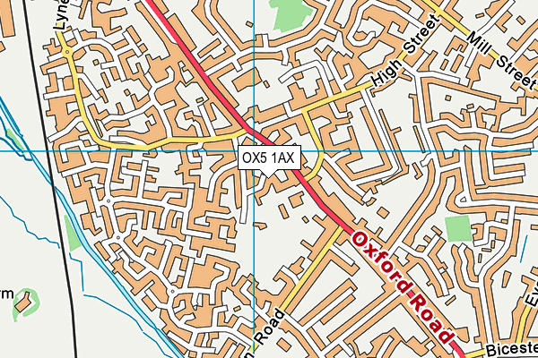 OX5 1AX map - OS VectorMap District (Ordnance Survey) OX5 1AX map - OS VectorMap District (Ordnance Survey)