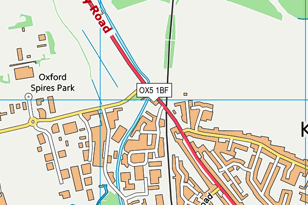 OX5 1BF map - OS VectorMap District (Ordnance Survey) OX5 1BF map - OS VectorMap District (Ordnance Survey)