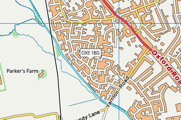 OX5 1BG map - OS VectorMap District (Ordnance Survey) OX5 1BG map - OS VectorMap District (Ordnance Survey)