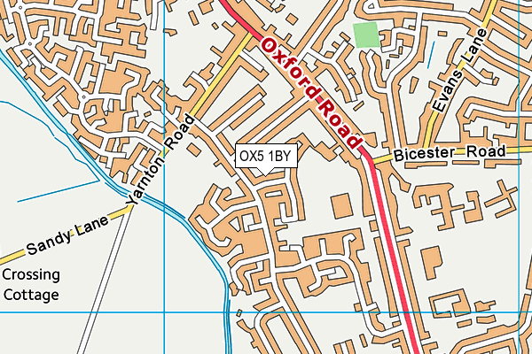 OX5 1BY map - OS VectorMap District (Ordnance Survey) OX5 1BY map - OS VectorMap District (Ordnance Survey)
