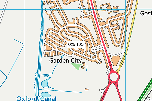 OX5 1DQ map - OS VectorMap District (Ordnance Survey) OX5 1DQ map - OS VectorMap District (Ordnance Survey)