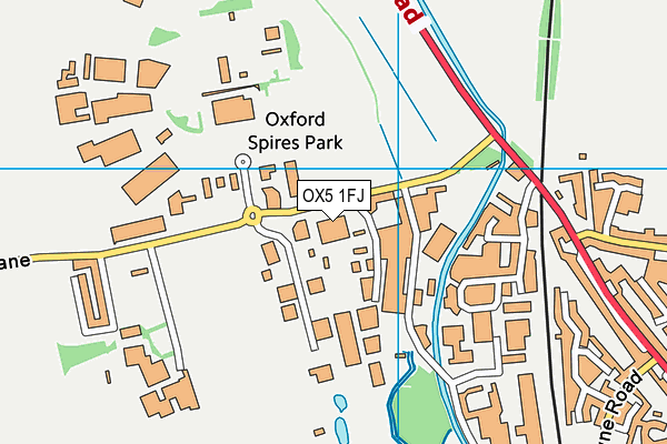 OX5 1FJ map - OS VectorMap District (Ordnance Survey) OX5 1FJ map - OS VectorMap District (Ordnance Survey)