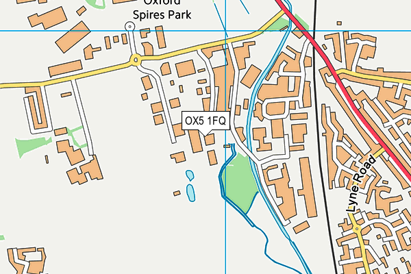 OX5 1FQ map - OS VectorMap District (Ordnance Survey) OX5 1FQ map - OS VectorMap District (Ordnance Survey)