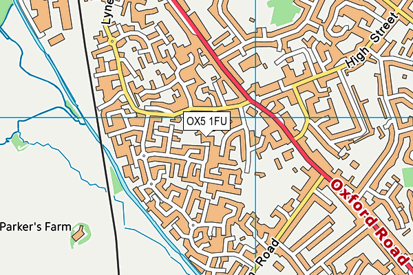 OX5 1FU map - OS VectorMap District (Ordnance Survey) OX5 1FU map - OS VectorMap District (Ordnance Survey)