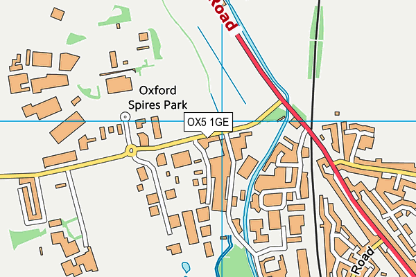 OX5 1GE map - OS VectorMap District (Ordnance Survey) OX5 1GE map - OS VectorMap District (Ordnance Survey)