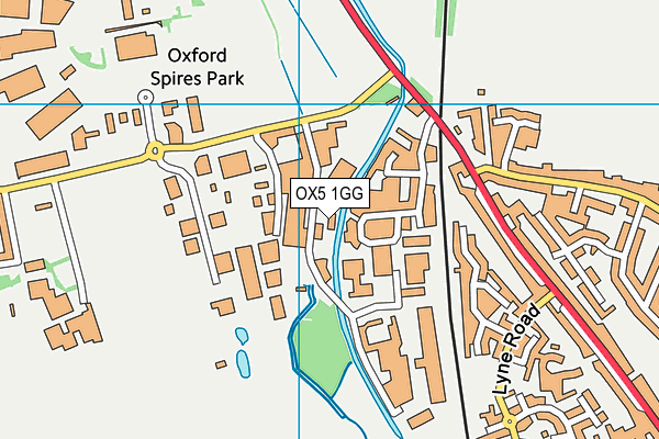 OX5 1GG map - OS VectorMap District (Ordnance Survey) OX5 1GG map - OS VectorMap District (Ordnance Survey)