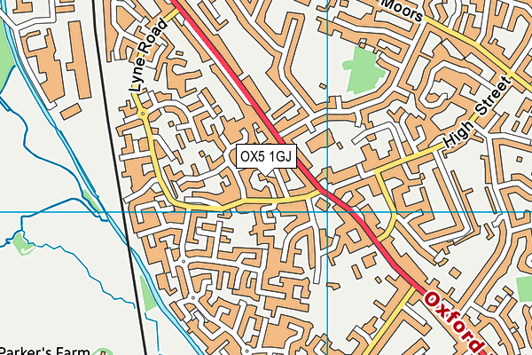 OX5 1GJ map - OS VectorMap District (Ordnance Survey) OX5 1GJ map - OS VectorMap District (Ordnance Survey)