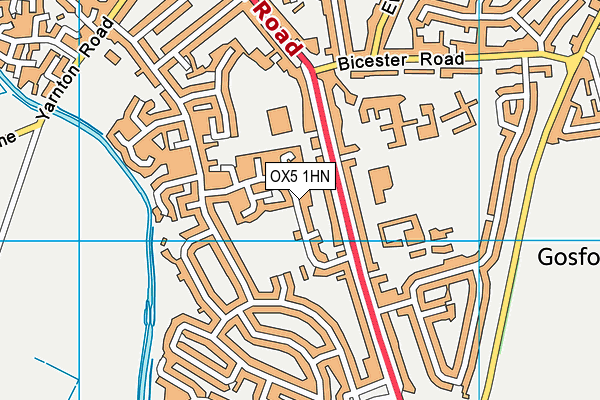 OX5 1HN map - OS VectorMap District (Ordnance Survey) OX5 1HN map - OS VectorMap District (Ordnance Survey)