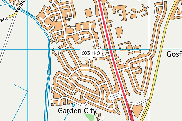 OX5 1HQ map - OS VectorMap District (Ordnance Survey) OX5 1HQ map - OS VectorMap District (Ordnance Survey)