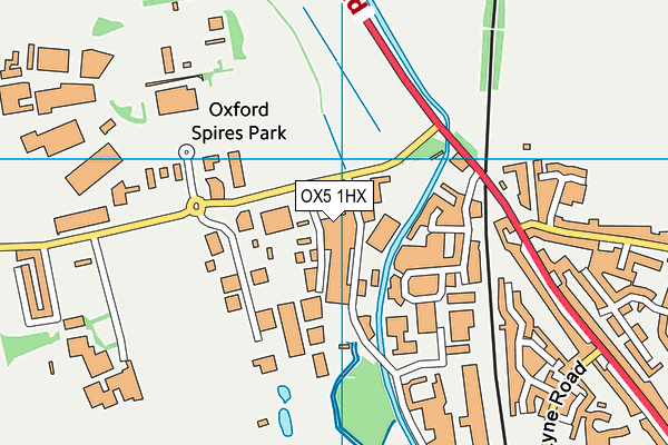 OX5 1HX map - OS VectorMap District (Ordnance Survey) OX5 1HX map - OS VectorMap District (Ordnance Survey)