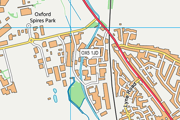 OX5 1JD map - OS VectorMap District (Ordnance Survey) OX5 1JD map - OS VectorMap District (Ordnance Survey)