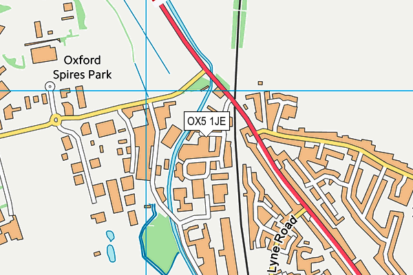 OX5 1JE map - OS VectorMap District (Ordnance Survey) OX5 1JE map - OS VectorMap District (Ordnance Survey)