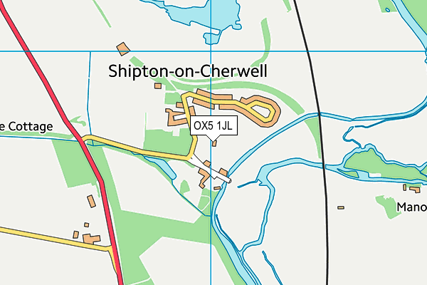 OX5 1JL map - OS VectorMap District (Ordnance Survey) OX5 1JL map - OS VectorMap District (Ordnance Survey)