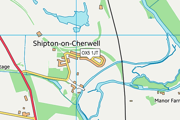 OX5 1JT map - OS VectorMap District (Ordnance Survey) OX5 1JT map - OS VectorMap District (Ordnance Survey)