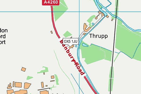 OX5 1JU map - OS VectorMap District (Ordnance Survey) OX5 1JU map - OS VectorMap District (Ordnance Survey)