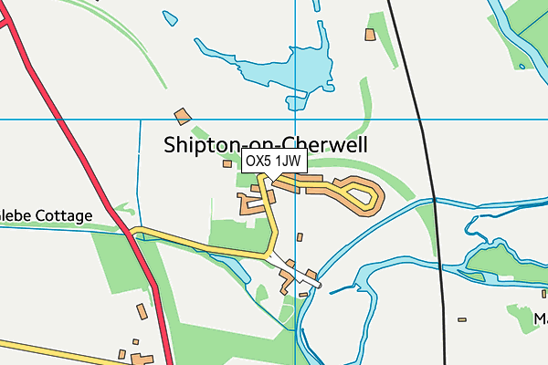 OX5 1JW map - OS VectorMap District (Ordnance Survey) OX5 1JW map - OS VectorMap District (Ordnance Survey)