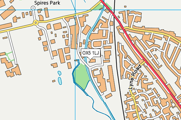 OX5 1LJ map - OS VectorMap District (Ordnance Survey) OX5 1LJ map - OS VectorMap District (Ordnance Survey)