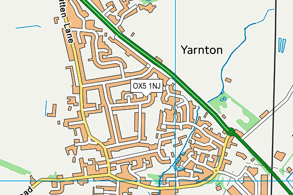 OX5 1NJ map - OS VectorMap District (Ordnance Survey) OX5 1NJ map - OS VectorMap District (Ordnance Survey)