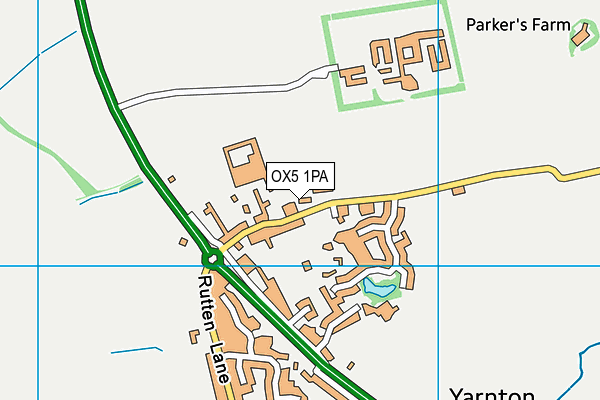 OX5 1PA map - OS VectorMap District (Ordnance Survey) OX5 1PA map - OS VectorMap District (Ordnance Survey)