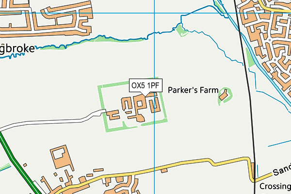 OX5 1PF map - OS VectorMap District (Ordnance Survey) OX5 1PF map - OS VectorMap District (Ordnance Survey)