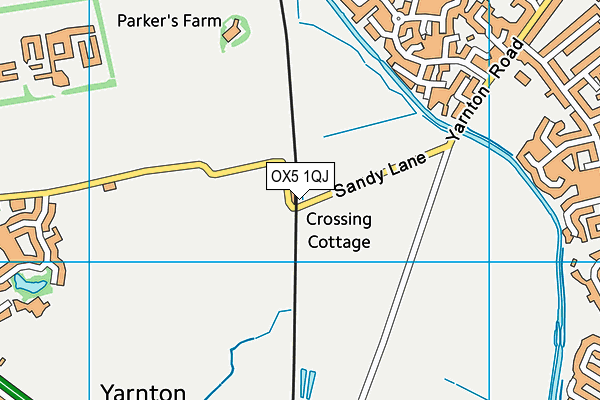 OX5 1QJ map - OS VectorMap District (Ordnance Survey) OX5 1QJ map - OS VectorMap District (Ordnance Survey)