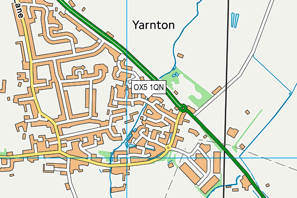 OX5 1QN map - OS VectorMap District (Ordnance Survey) OX5 1QN map - OS VectorMap District (Ordnance Survey)