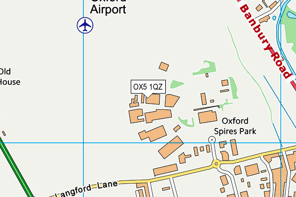OX5 1QZ map - OS VectorMap District (Ordnance Survey) OX5 1QZ map - OS VectorMap District (Ordnance Survey)