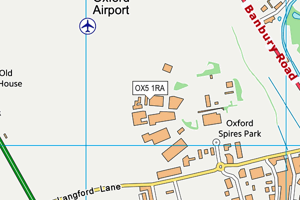OX5 1RA map - OS VectorMap District (Ordnance Survey) OX5 1RA map - OS VectorMap District (Ordnance Survey)
