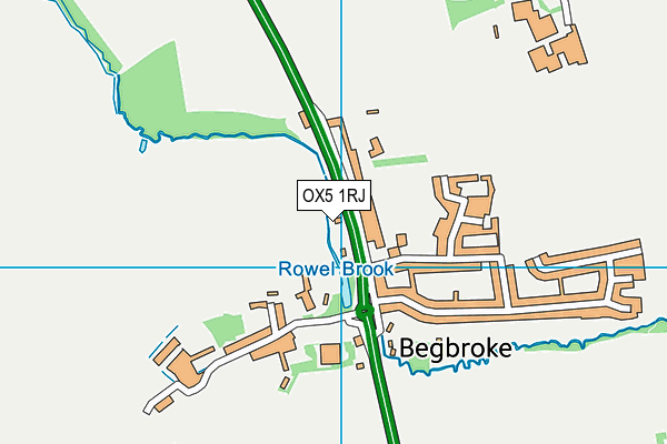 OX5 1RJ map - OS VectorMap District (Ordnance Survey) OX5 1RJ map - OS VectorMap District (Ordnance Survey)