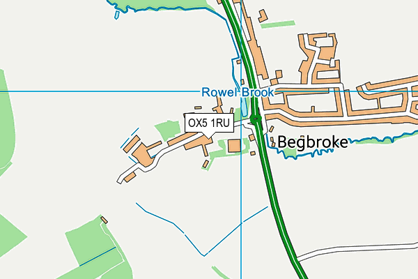 OX5 1RU map - OS VectorMap District (Ordnance Survey) OX5 1RU map - OS VectorMap District (Ordnance Survey)