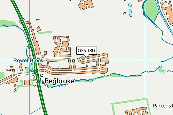 OX5 1SD map - OS VectorMap District (Ordnance Survey) OX5 1SD map - OS VectorMap District (Ordnance Survey)
