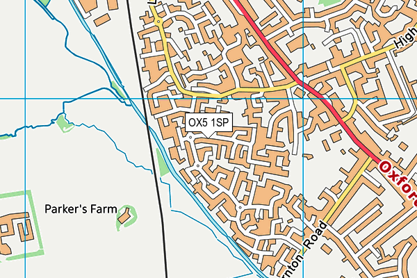 OX5 1SP map - OS VectorMap District (Ordnance Survey) OX5 1SP map - OS VectorMap District (Ordnance Survey)